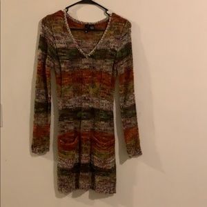 Sweater dress with pockets